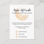 火のロゴ石けん及びろうそく製品レンジカード 名刺 (正面)