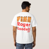 火のロジャーGoodellのTシャツライトスタイル Tシャツ (裏面フル)
