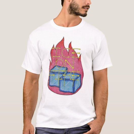 火のワイシャツの氷 Tシャツ (正面)