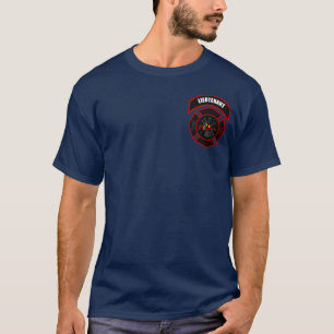 火のワイシャツ-中尉(赤いヘルメット) Tシャツ