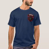 火のワイシャツ-中尉(黒いヘルメット) Tシャツ (正面)