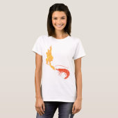 火の上にエビTシャツ Tシャツ (正面フル)