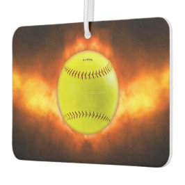 火の上に滑りやすいジョーのソフトボール炎のファイアボールラス カーエアーフレッシュナー