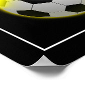 火の上に熱いサッカーボール – POSTER ポスター (角)