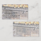 火の上のおいしい焼かれた鶏 名刺 (正面/裏面)