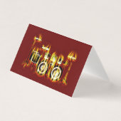 火の上のドラムキット – 燃えるドラムセット (正面)