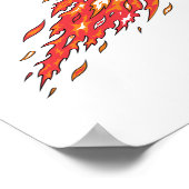 火の上のバスケットボール ポスター (角)