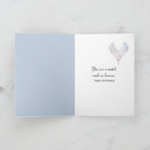 火の上の記念日のマッチ カード (内部)