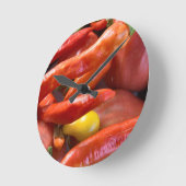 火の上の赤 ラウンド壁時計 (傾斜)