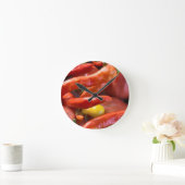 火の上の赤 ラウンド壁時計 (ホーム)