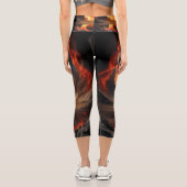 火の世界の夕日 カプリレギンス (裏面)