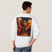 火の中から出てきたフェニックス銀河系。 Tシャツ (裏面フル)