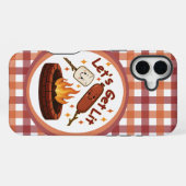火の中に入ろう – かわいいマシュマロ&ホットドッグ iPhoneケース (裏面横)