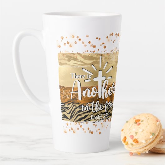 火の中に別のキリスト教のコーヒーがある カフェラテマグ (インサイチュ)