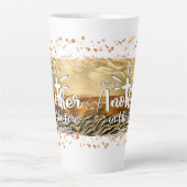 火の中に別のキリスト教のコーヒーがある カフェラテマグ (正面)