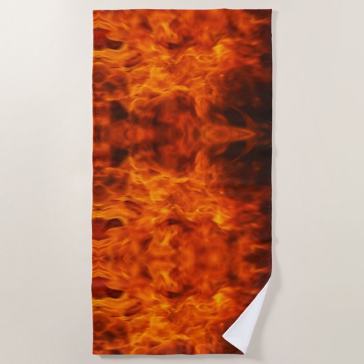 火の中に ビーチタオル (正面)
