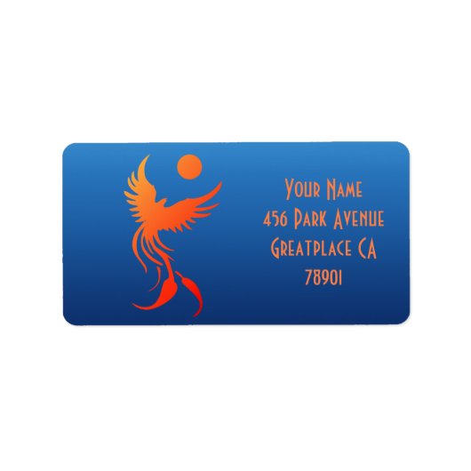 火の中のフェニックスの上昇アドレスプレベル ラベル (正面)