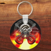 火の中のラグ キーホルダー (正面)