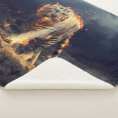 火の中の虎 シェルパブランケット (3/4)