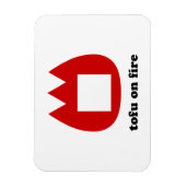 📛火の中の豆腐 マグネット (縦)