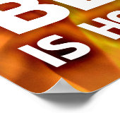 火の中を飛び跳ねる虎 ポスター (角)