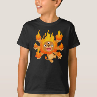 火の主!!(可愛い漫画のライオン)キッズTシャツ Tシャツ