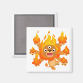 火の主!!(可愛い漫画ライオン)マグネット マグネット (正面/裏面)