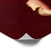 火の光の中で魅惑的なブルネットをピン留めする ポスター (角)