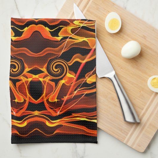 火の光 キッチンタオル (四つ折り)