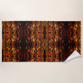 火の光 ビーチタオル