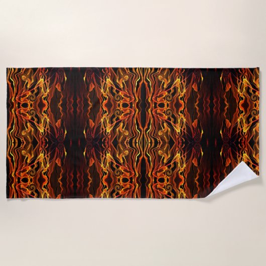 火の光 ビーチタオル (正面)