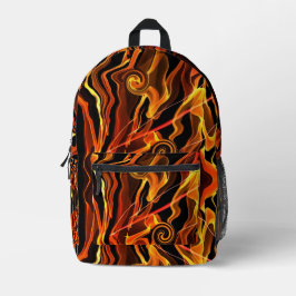 火の光 プリントバックパック