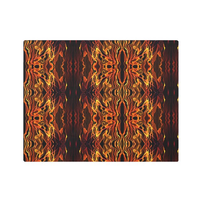 火の光 メタルプリント (正面)