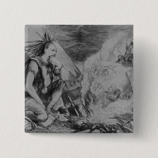 火の写真! 缶バッジ (正面)