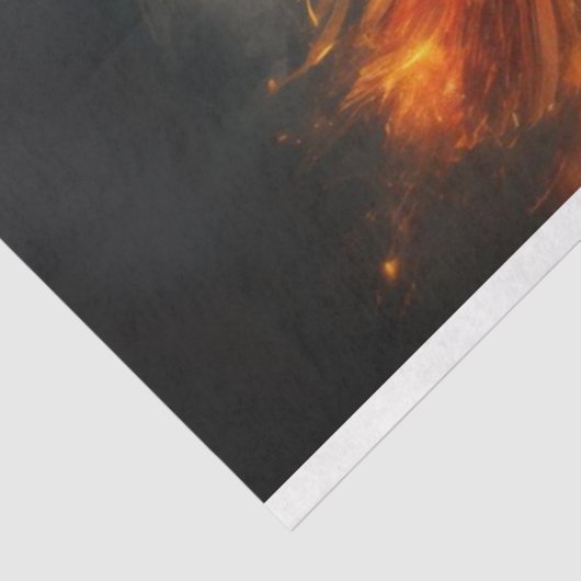 火の切り離し上のファイアバードのフェニックス 薄葉紙 (詳細)