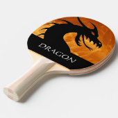火の卓球ラケットが付いているドラゴンの頭部 卓球ラケット (正面アングル)