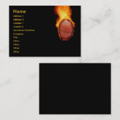 火の名刺のバスケットボール 名刺 (正面/裏面)