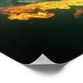 火の吹き込み猫ポスター ポスター (角)