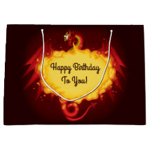 火の呼吸のドラゴンの大きいギフトバッグ