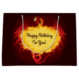 火の呼吸のドラゴンの大きいギフトバッグ ラージペーパーバッグ