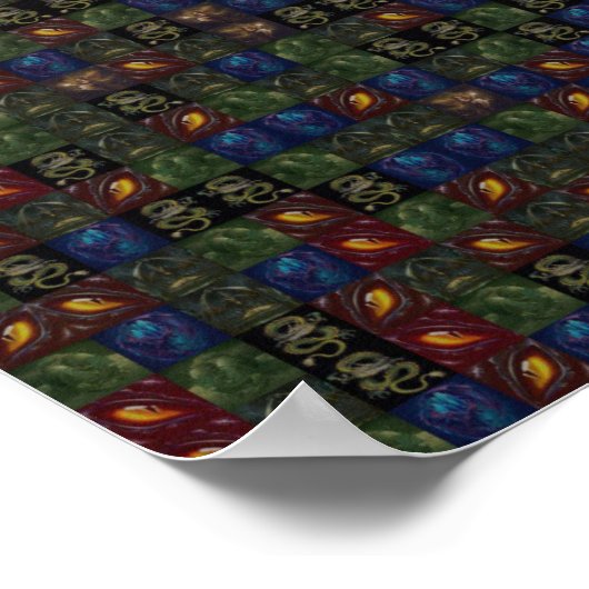 火の呼吸ドラゴンフォトモザイクポスター ポスター (角)