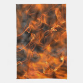 火の喫煙の炎 キッチンタオル (縦)