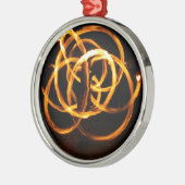 火の回転-ケルト結び目模様 メタルオーナメント (左)