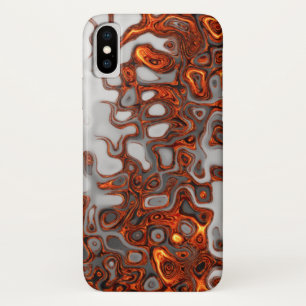 火の大理石の電話箱かカバー iPhone X ケース
