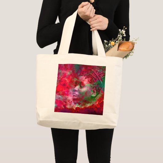 火の女神の大きなトートバッグ ラージトートバッグ (正面(商品))