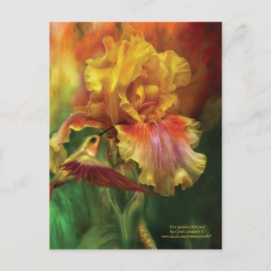 火の女神アートポストカード ポストカード (正面)