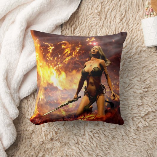 火の女神 クッション (ブランケット)