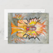 火の妖精の郵便はがきの召喚 ポストカード (正面/裏面)