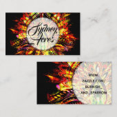 火の宝石のパーソナライズな種族の羽のジプシーの月 名刺 (正面/裏面)