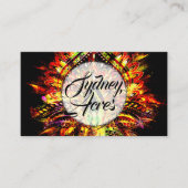 火の宝石のパーソナライズな種族の羽のジプシーの月 名刺 (正面)